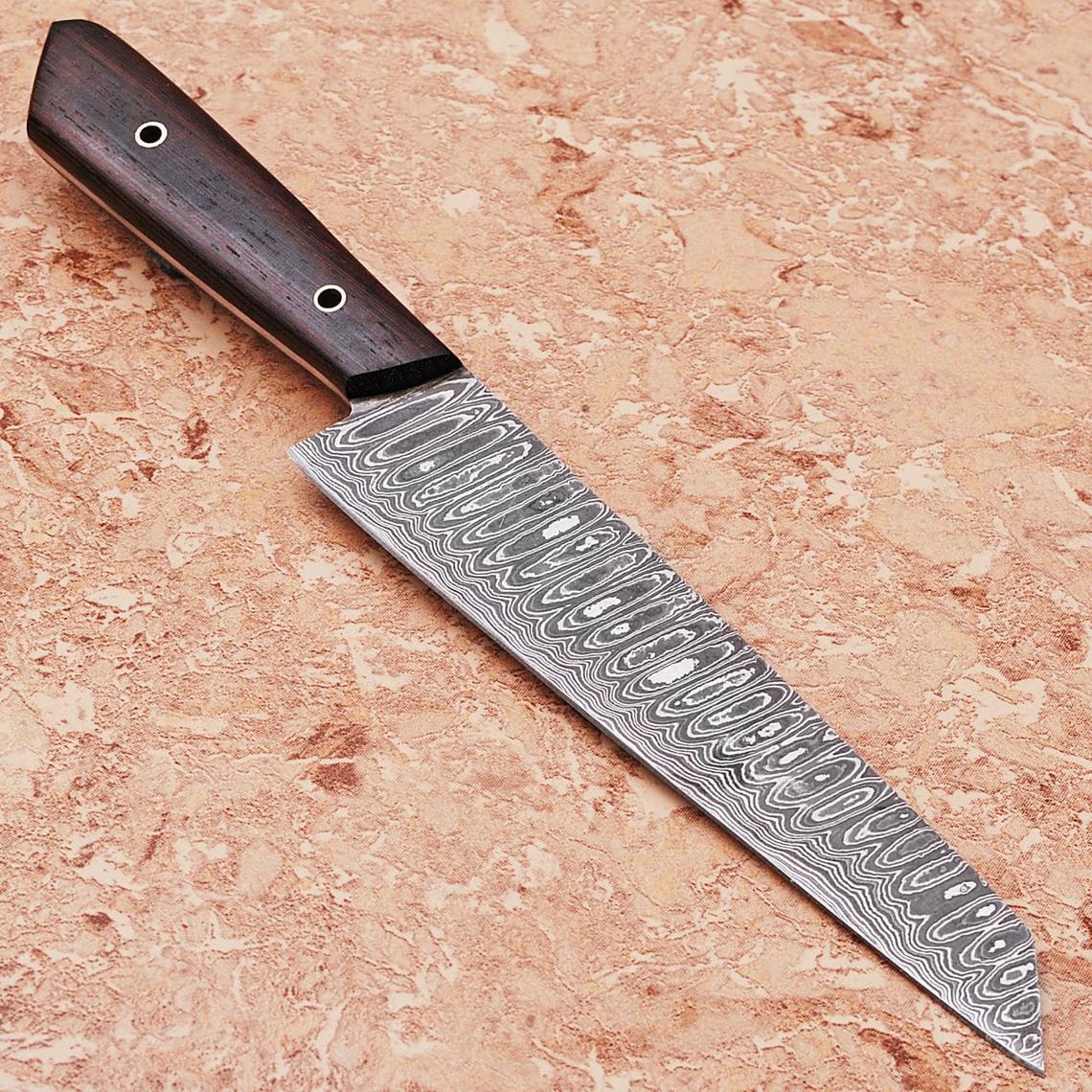 Custom Handmade HAND FORGED DAMASCUS STEEL CHEF KNIFE Set Kitchen Knives-Cutlery
