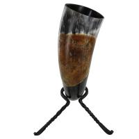 IN4237HR-BURNT - Burnt Roe Deer Saxon Sacred Drinking Horn