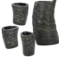 IN4440-3SET - Throw Em Back Buffalo Horn Shot Glass Set