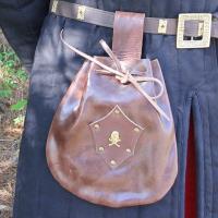 IN60102 - Leather Sea Captain&#39;s Gentleman&#39;s Drawstring Pouch