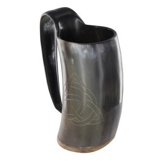 Norse Celtic Tankard Triquetra Trinity Knot Design Drinking Horn Mug