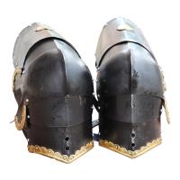 IN60810 - Armory Replicas The Cursed Black Knight Functional Medieval Leg Armor