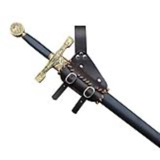 Deluxe Leather Sword Frog Holster Holder Weapon Accessory
