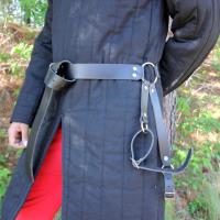 IN6436BK - Leather Handmade James Douglas Sword Belt