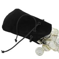 IN6730BK - Suede Herbalist Money Bag Drawstring Purse