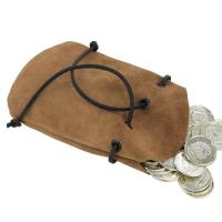 IN6730BR - Suede Middle Ages Simple Elizabethan Coin Purse