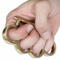 IN8121 - When the Bullet Hits the Bone Brass Knuckle Buckle