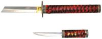 JS-643R - Traditional Samurai Katana with Hidden Tanto - Red