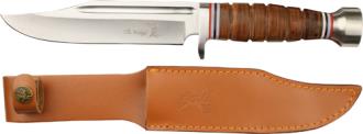 Elk Ridge Leather Handled Bowie Knife