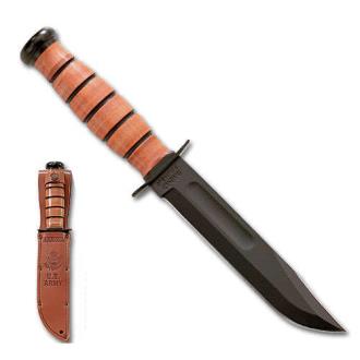Kabar Army Straight Knife with Leather Sheath