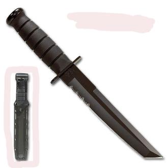 Kabar Black Tanto Knife with Leather Sheath