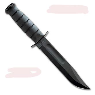 Kabar Fighting Knife with Black Leather Sheath