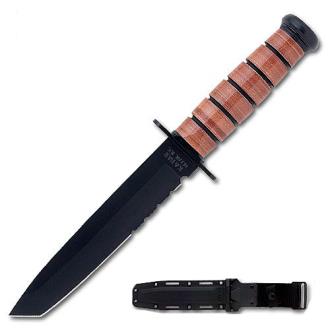 Kabar Serrated Leather Tanto Knife