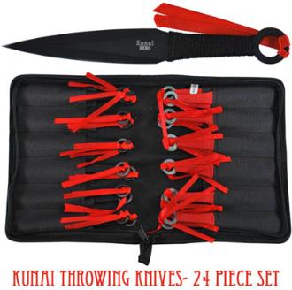 Kunai 24 Piece Throwing Knife Set