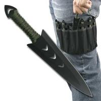 RC-040-6 - Thrower Set with Leg Sheath 6pc Knives