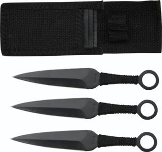 Throwing Knife Set 3 pc Black