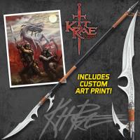 KR0050-2 - Kit Rae Ellexdrow War Spear with Art Print