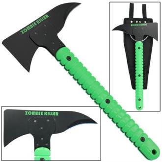 Zombie Killer Heavy Duty Throwing Axe Green Fire Breaker