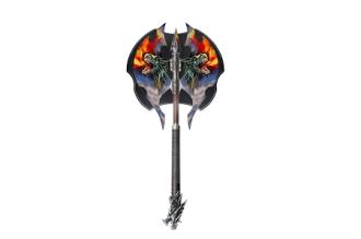 Unreal Double Bladed Multi Colored Dragon Axe only 1