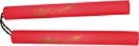801-R - Martial Arts Nunchaku - Corded 12 Inch Red Foam Padded