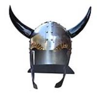 IN60647 - Viking Leader 18 Gauge Steel Helmet with Horns