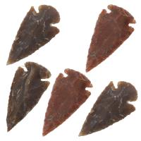 IN1207D-5PCS - Medieval Flint Agate Arrowhead 5 Piece Set 2 Inch