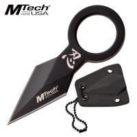MT-20--92BK - Mtech USA Fixed Blade Neck Knife Black