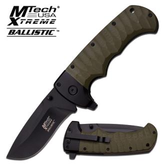 Mtech Xtreme MX-A830GN Spring Assisted Knife 5" Closed