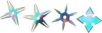rc-108-4R - Stealth Collection Throwing Stars - Rainbow