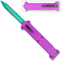 OTF-177PGN - The Joker Green Single Edge OTF Knife Out The Front Limited Edition