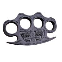 Cop Knuckle Duster Brass Knuckle Handcuff Paperweight - Black