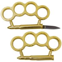 PK-902-GD - 30-06 Caliber Belt Buckle Knuckle with Built-in Knife