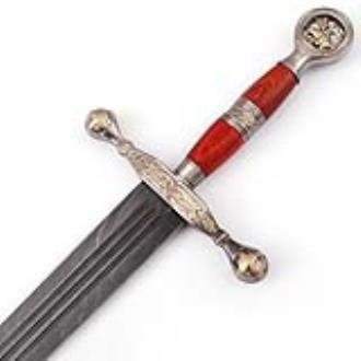Saint George the Dragon Slayer Damascus Steel Medieval Sword