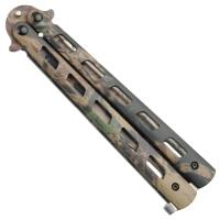 WG855 - Real Tree Camo Balisong Butterfly Knife