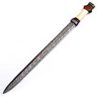 Roman Infantry Horn Damascus Steel Sword
