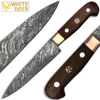 WSDM-2354 - White Deer Forged Paring Knife Pro Chef Cutlery Damascus Steel 1095 HC