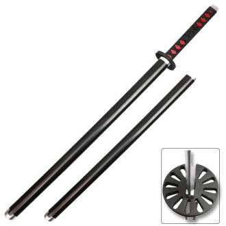 Foam Demon Slayer Black Fantasy Samurai Replica Sword Blade Katana Cosplay Anime