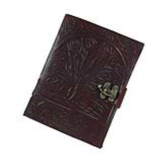 Sacred Tree of Life Embossed Leather Writing Journal