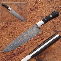 SDM-2158 - Custom Handmade Damascus Chef Knife Micarta Wood Handle