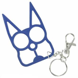 Cat Self Defense Key Chain Blue