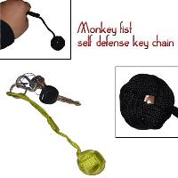 P-00112 - Monkey Fist Self Defence Keychain - Neon Green