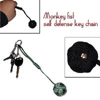 P-00106 - Self Defense Monkey Fist Keychain- Foliage Green