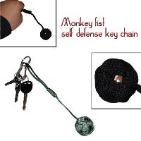 P-00106 - Self Defense Monkey Fist Keychain Foliage Green