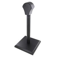 IN2296 - Sleek Black Satin Wooden Hat Helmet Stand