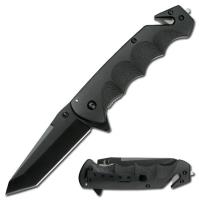 BLACK SPRING ASSISTED OPEN POCKET KNIFE Tactical Folding Blade TAC