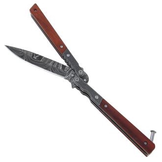 Damascus Steel Call of Wild Butterfly Fanning Knife