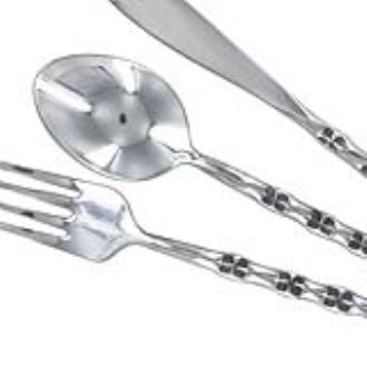 Medieval Stainless Steel Hand Forged Clover Design Cutlery Set