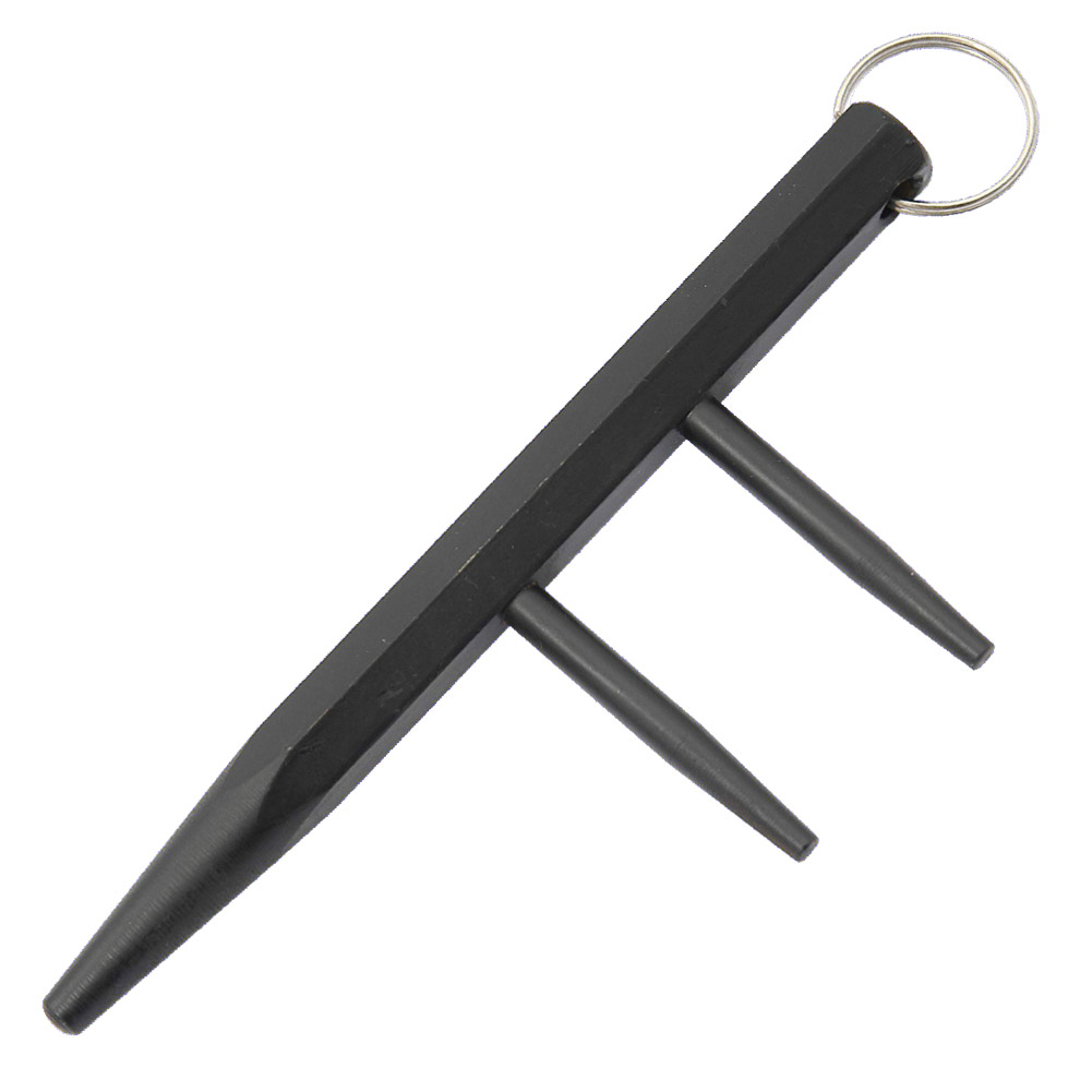 Street Smart Self Defense Kubaton Spike Keychain Black