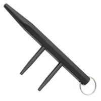 ZW114BK - Street Smart Self Defense Kubaton Spike Keychain Black