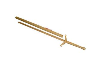 Bamboo Wood Claymore With Scabbard Sword